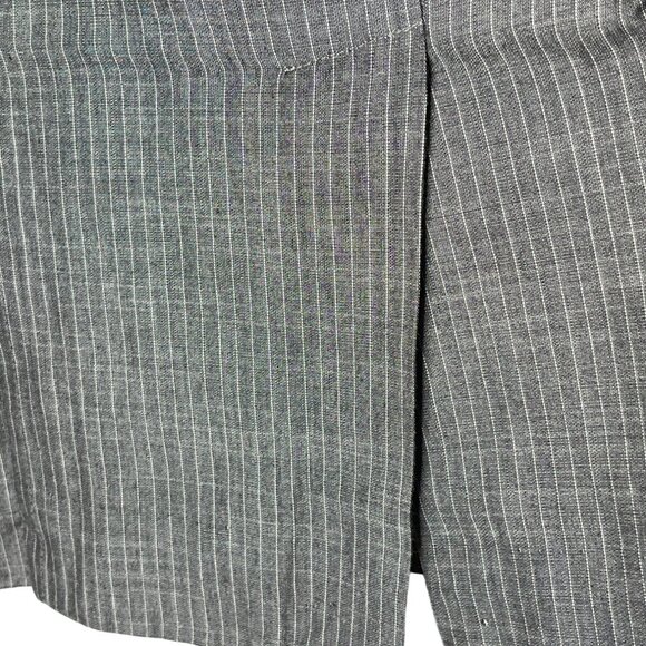 LOFT Pencil Skirt Gray Striped Work Mini Career Skirt Size 4 - Picture 7 of 8